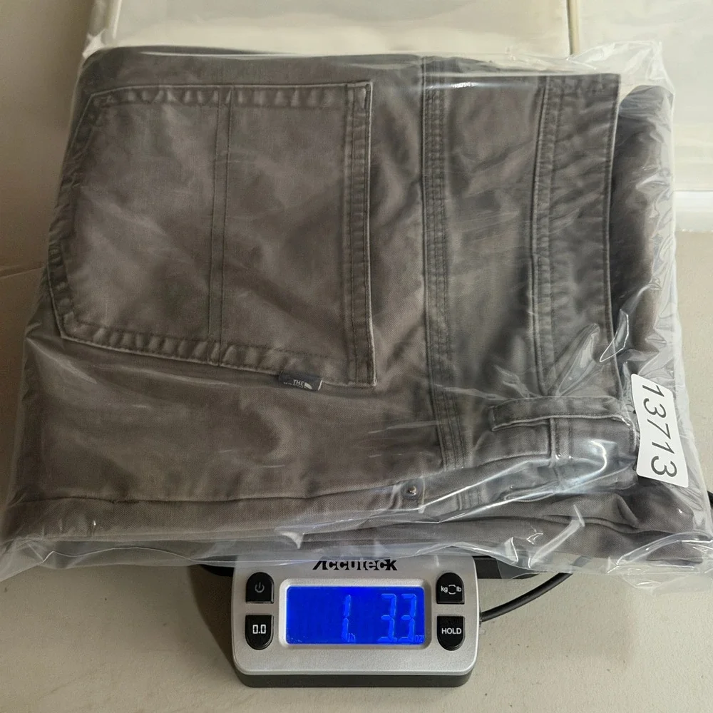 Vintage‎ The North Face Mens Gray Cotton Canvas Heritage Work Pants 34x25